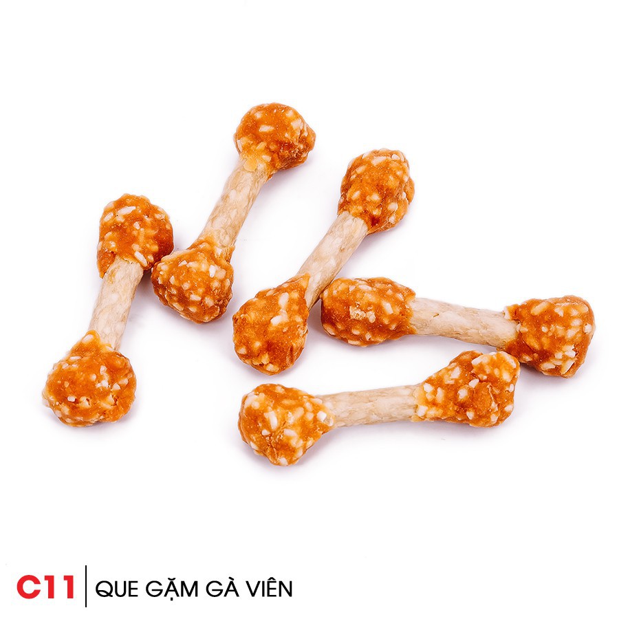 Xương que gặm gà viên(quả tạ) inu gói 70g