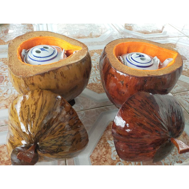 Vỏ bình đựng ấm trà trái dừa