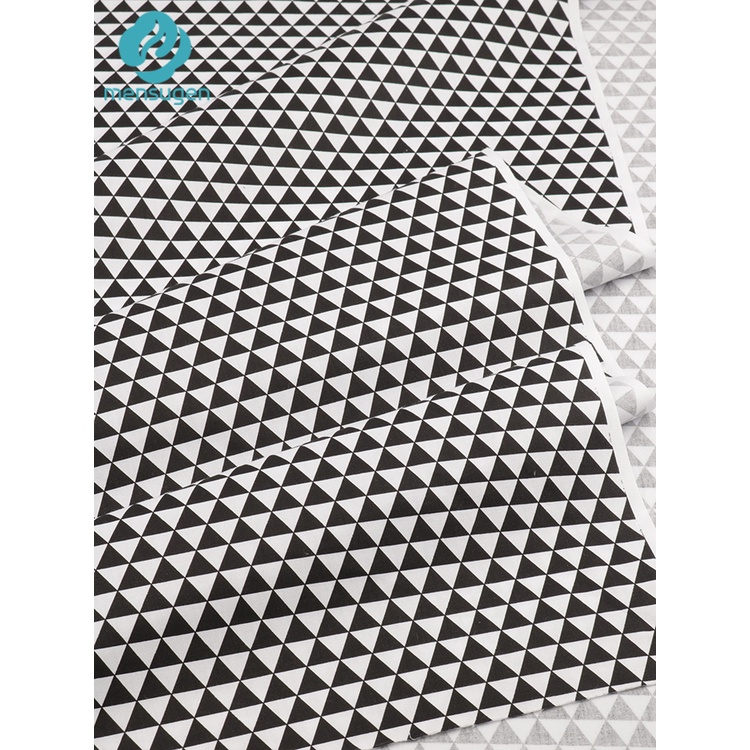 Vải cotton 160cm / 60 '' Màu Trắng Đen Cho Bé