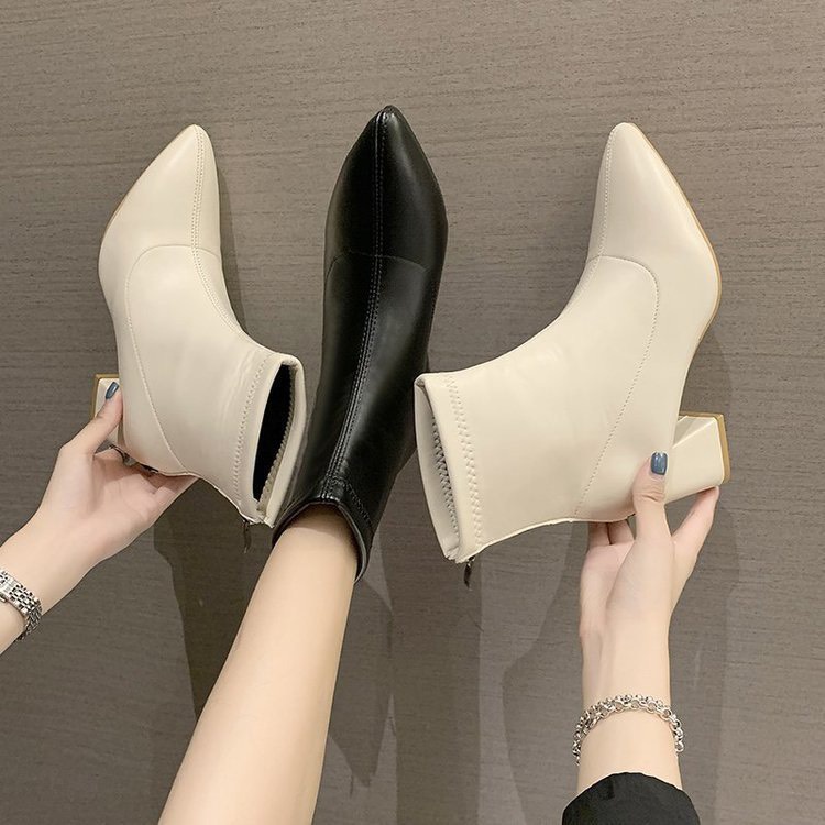 (S169) Bốt nữ lửng cổ, gót cao 6 phân (mã 518-bốt cổ lỡ) | BigBuy360 - bigbuy360.vn