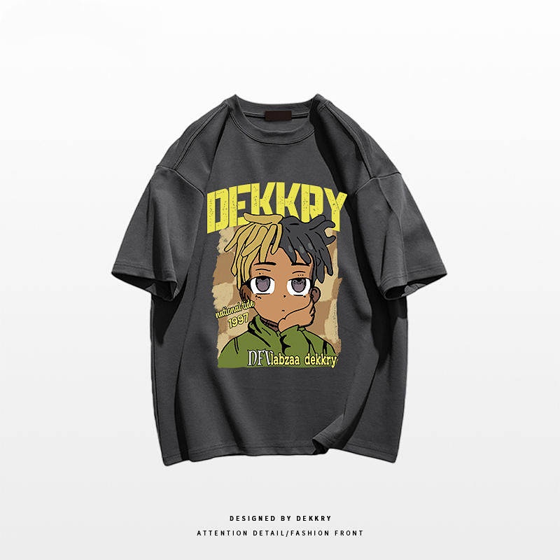 Áo phông nam tay ngắn in hình hoạt hình phong cách cổ điển đường phố