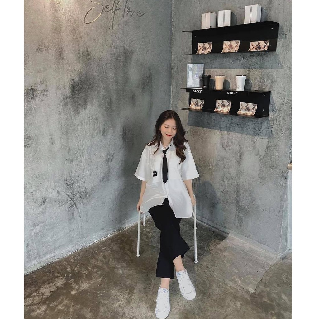 SƠ MI BCC TAY LỠ TẶNG KÈM CÀ VẠT