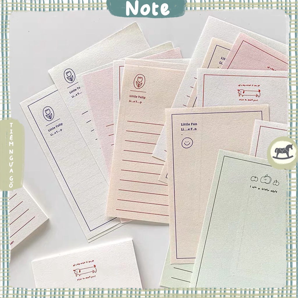 Tập 30 Note Basic Kiểu Hàn A6 Trang Trí Tường, Ảnh Ghi Chú, Decor, Sổ Tay, Planner, Bullet Journal - Tiệm Ngựa Gỗ