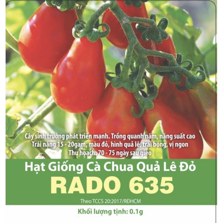 Hạt giống cà chua quả lê đỏ, cà chua trái lê ngọt gói hơn 30 hạt