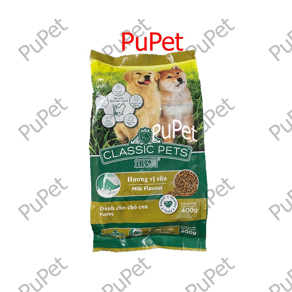 Thức Ăn Cho Chó Con Classic Pets Vị Sữa Hạt Khô Gói 400G - PuPet Shop