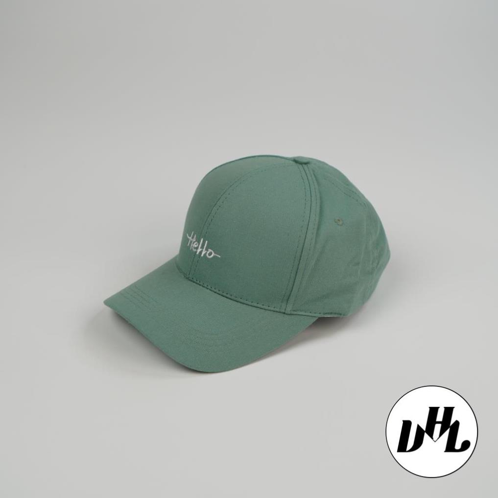Nón kết, mũ lưỡi trai thêu chữ HELLO vải NHUNG phong cách Ulzzang form unisex nam nữ (Ảnh thật)