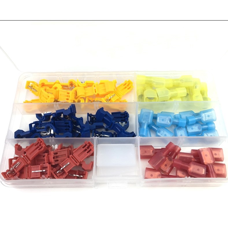60 Bộ đầu cút nối dây chữ T phân nhánh - T cắm các loại T1, T2, T3
