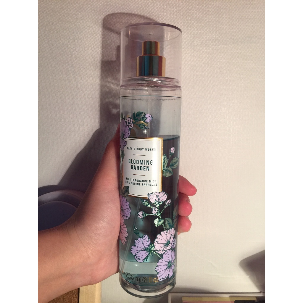 Xịt thơm body mist fullsize Bath and Body Works mùi mát - Blooming Garden