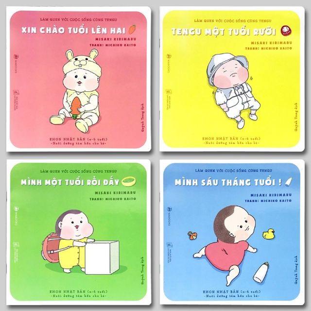 Sách - Combo 4 quyển Ehon Nhật Bản Tengu