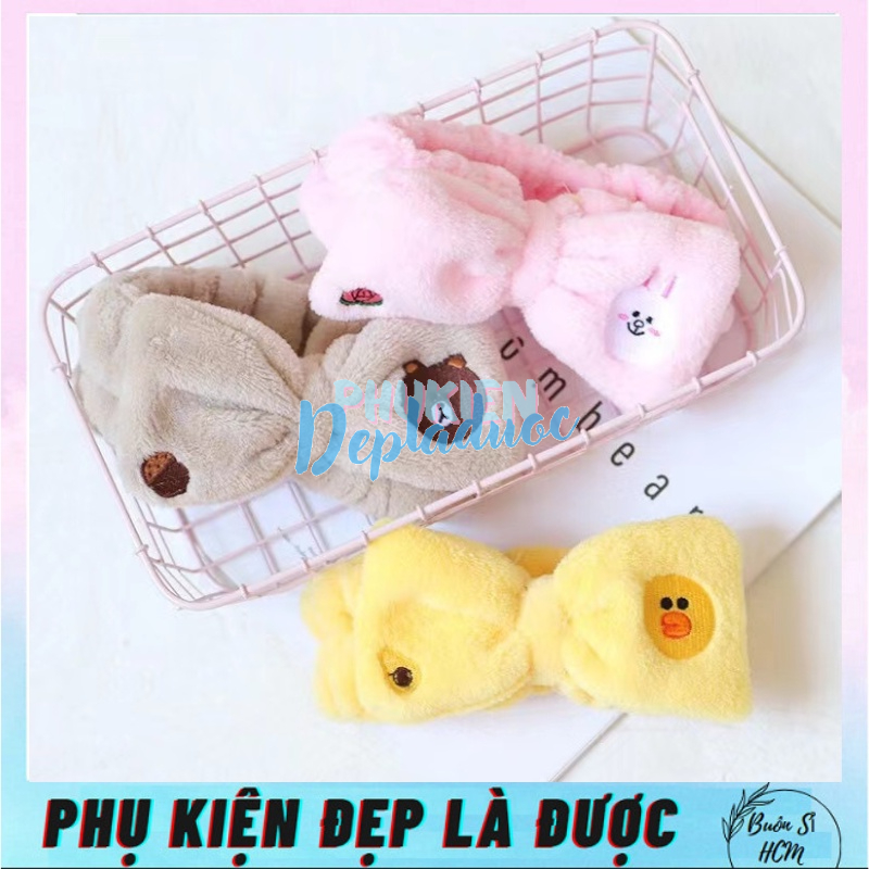 Băng Đô/Bờm rửa mặt/Turban Nơ Hình Thú Siêu Hót Phong Cách Hàn Quốc