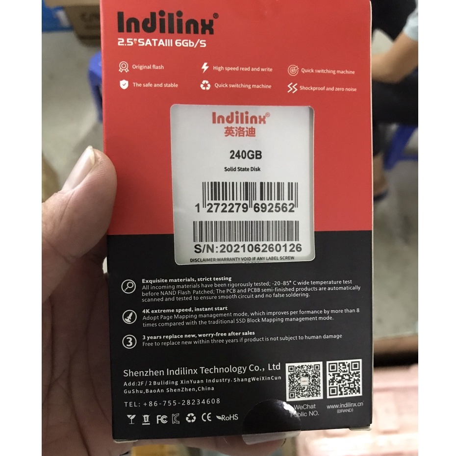 Ổ cứng ssd indilinx 240gb hàng chính hãng - Bảo hành 36 tháng !!!