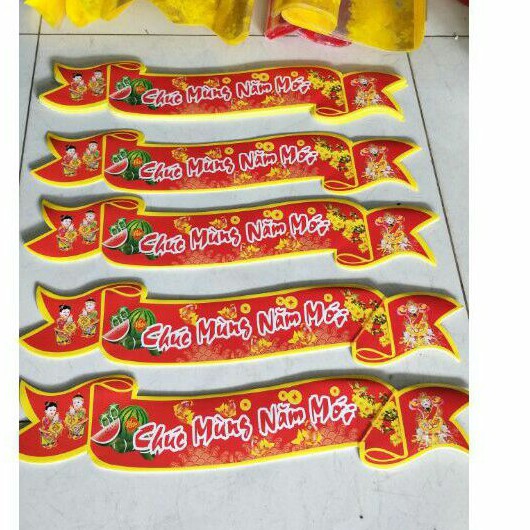 Sỉ 50 tờ nhãn dán chúc mừng năm mới