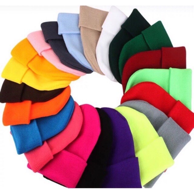 Mũ Len Beanie Trơn Nhiều Màu Phong Cách Hàn Quốc Giành Cho Nam và Nữ