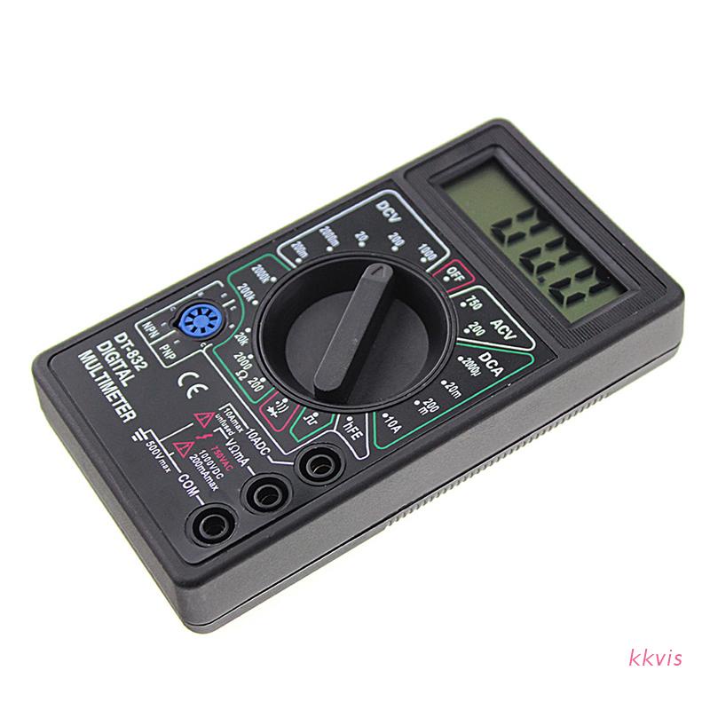 Professional DT832 Digital Multimeter LCD for DC AC Voltmeter Ammeter Ohm Tester