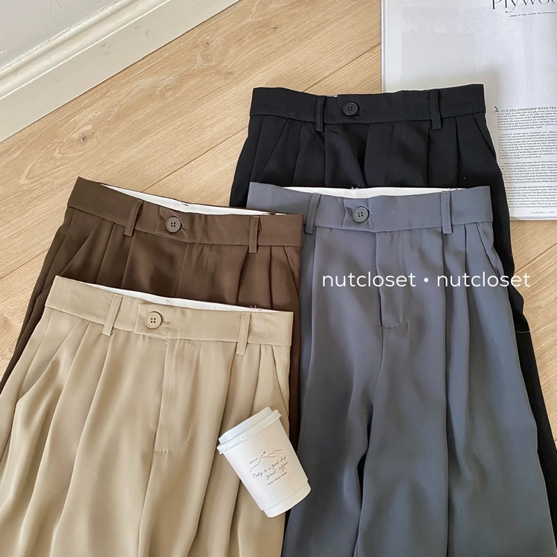 Quần ống suông 1 cúc lệch 310_Q0104