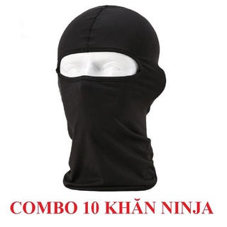 Combo 10 khăn trùm đầu ninja full đen đi phượt