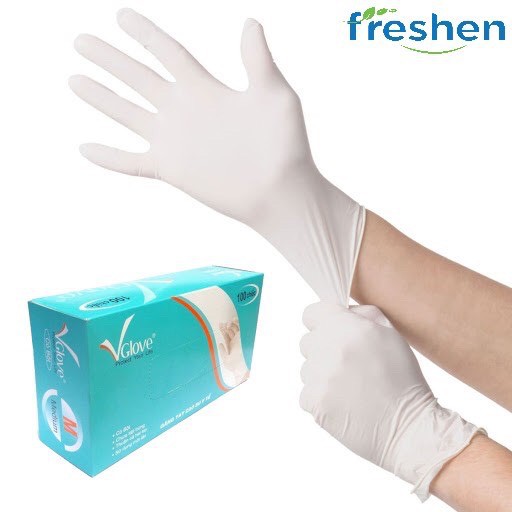 Găng tay y tế có bột 24cm Vglove 5.0g