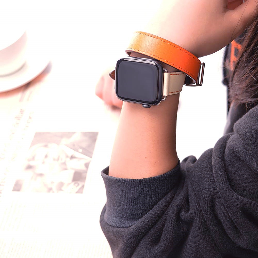 【Apple Watch Strap】Dây đeo da thay thế cho đồng hồ thông minh Apple watch series 7 6 se 5 4 3 2 1 42mm 38mm