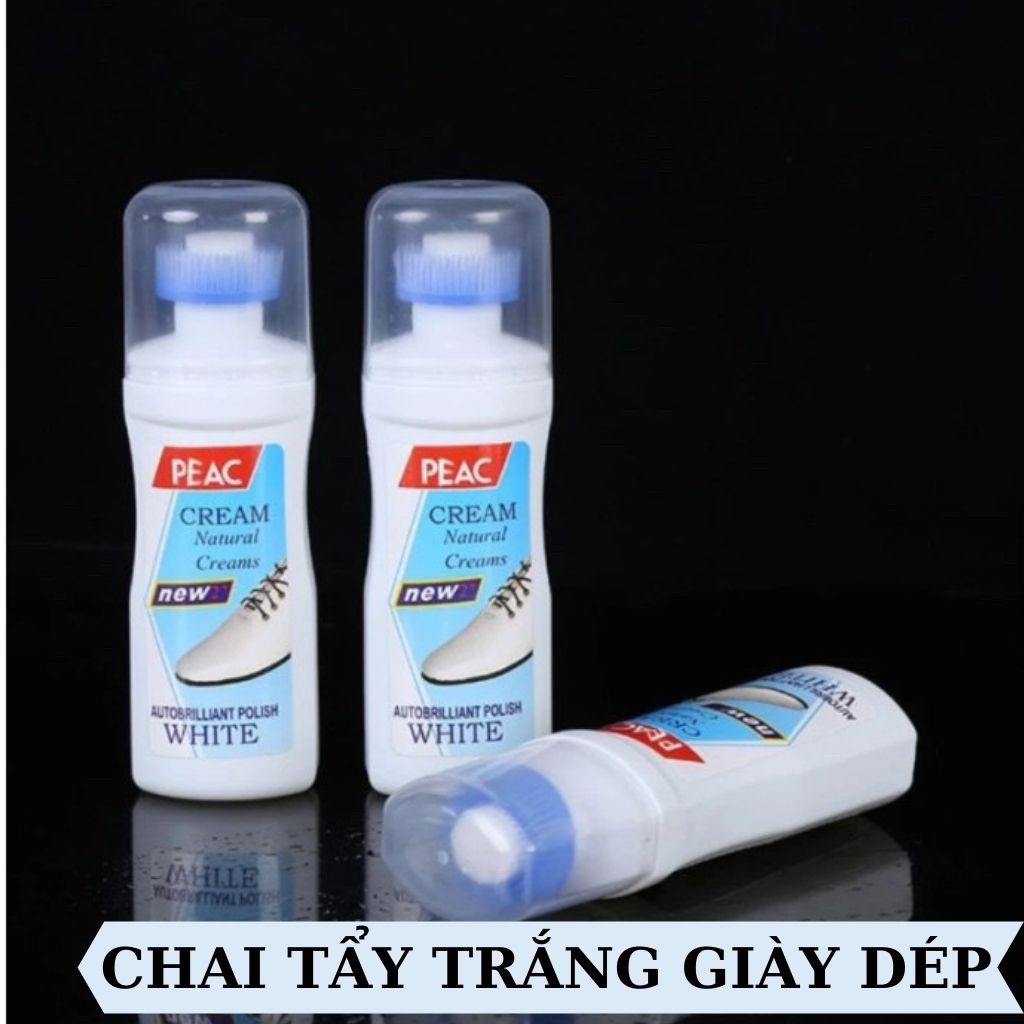 Chai tẩy trắng giày - lọ đánh giày - tẩy giày Plac cream white 100ml cọ nhanh chóng sạch vết bẩn giày dép túi xách TG01