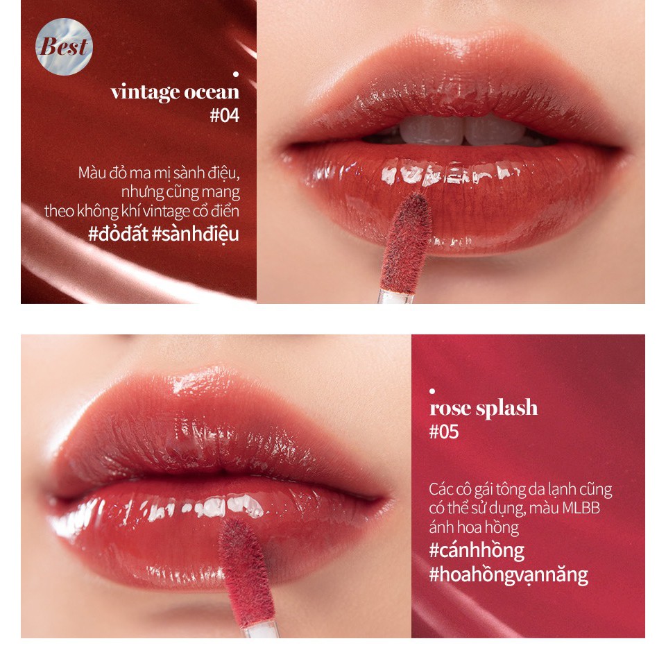 Son Tint Nước Siêu Lì, Lâu Trôi Romand Glasting Water Tint 4g