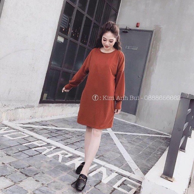 Váy len suông chất len tăm - bao chất