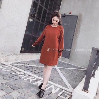 Váy len suông chất len tăm - bao chất