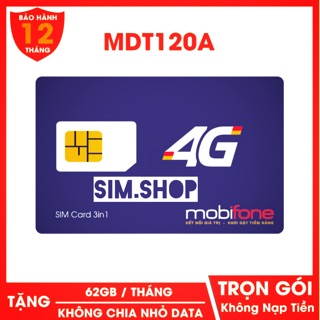 SẴN 104GB/2 THÁNG- SIM 4G VÀO MẠNG GÓI MDT120a