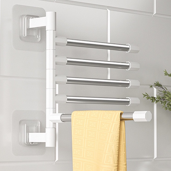 PVN44834 Giá treo khăn dán tường thiết kế xoay 180 độ Móc treo đồ inox Kệ để đồ nhà tắm giá treo quần áo tiện ích Giá Rẻ