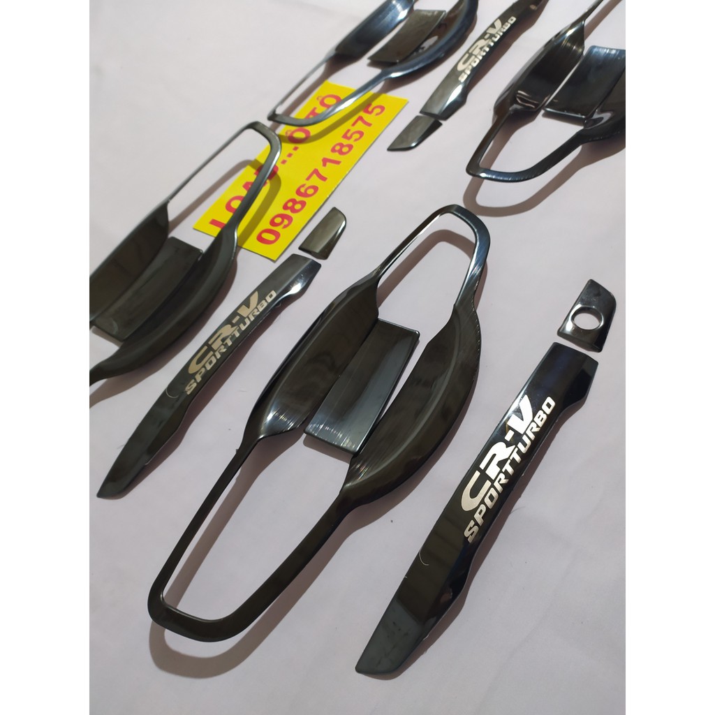 Ốp tay nắm và hõm cửa titan cho Honda CRV 2022-2018 Cao Cấp Nhất Thị Trường