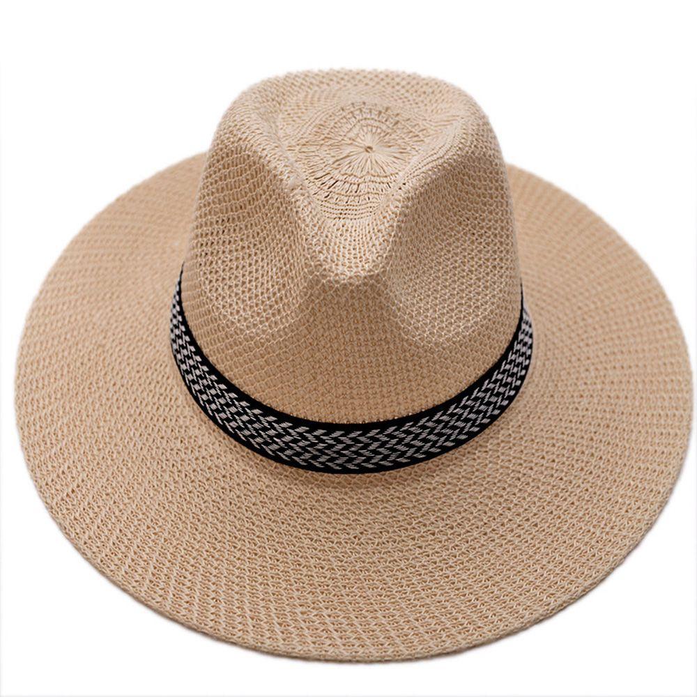 Mũ Cói Rộng Vành Phong Cách Bohemian Thời Trang Đi Biển Cho Nam Trung Niên