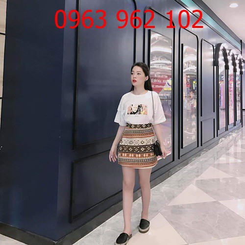 Set ÁO 3D CHÂN VÁY THỔ CẨM