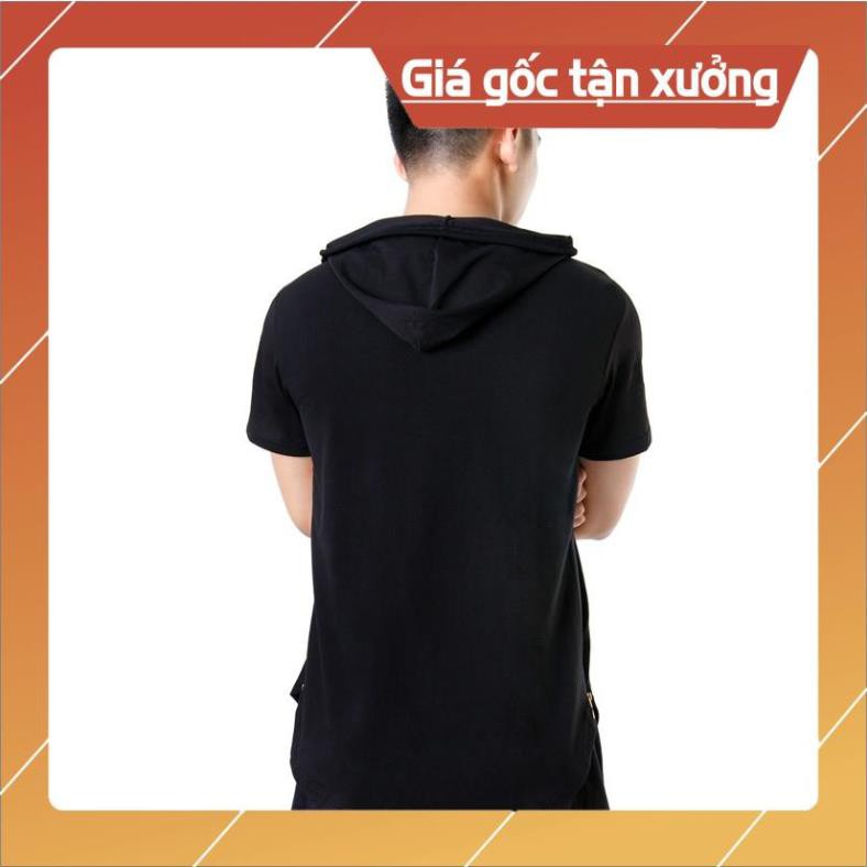 SALE ÁO THUN HOODIE LAI BẦU PHỐI ZIP EO