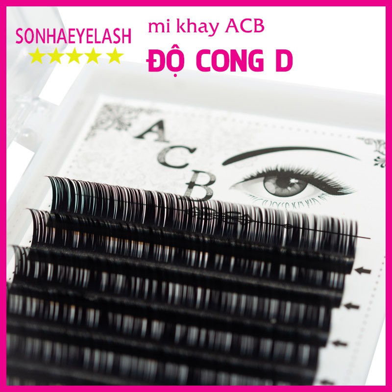 Mi khay độ cong D,chất silk Hàn, mềm dễ bắt keo, Sơn Hà Eyelash