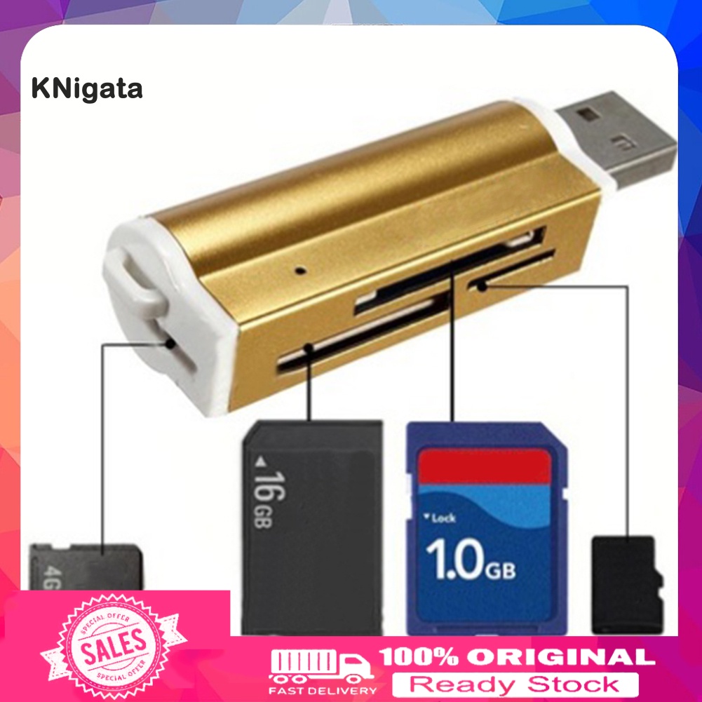 Đầu Đọc Thẻ Nhớ Usb 2.0 Micro Sd Tf Mmc Sdhc Ms Tốc Độ Cao