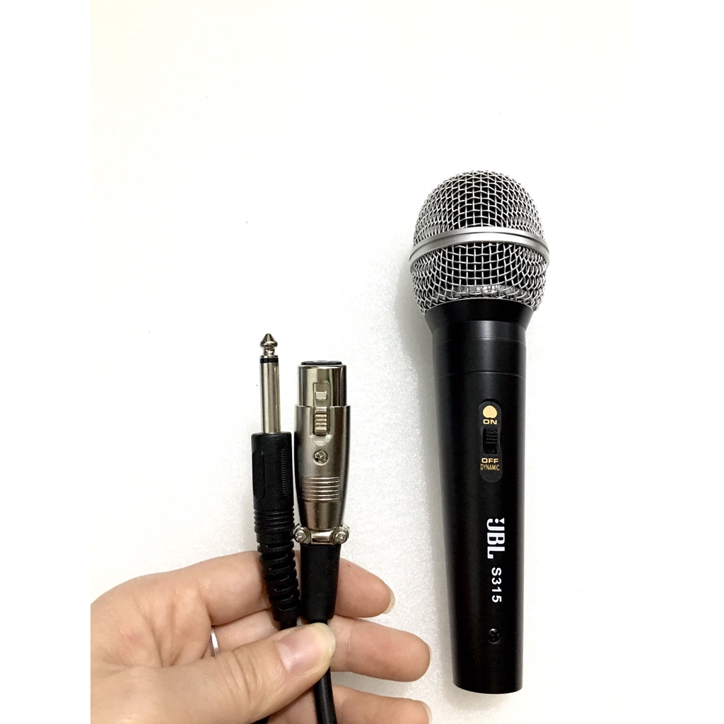Micro Có Dây S315 Tay Mic Hợp Kim Không Gỉ, Hút Giọng, Hát Nhẹ, Hỗ Trợ Chống Hú, Chuyên Karaoke Gia Đình.