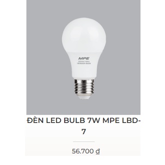 ĐÈN LED MPE  3w 5w 7w 9w 12w 15w