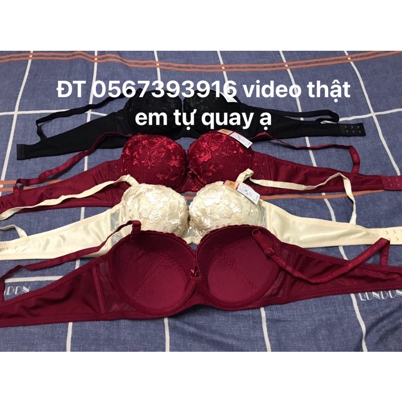 Áo ngực Lovely ren thêu nổi mút mỏng xuất Nhật đẹp từ bên trong anh video thật ạ