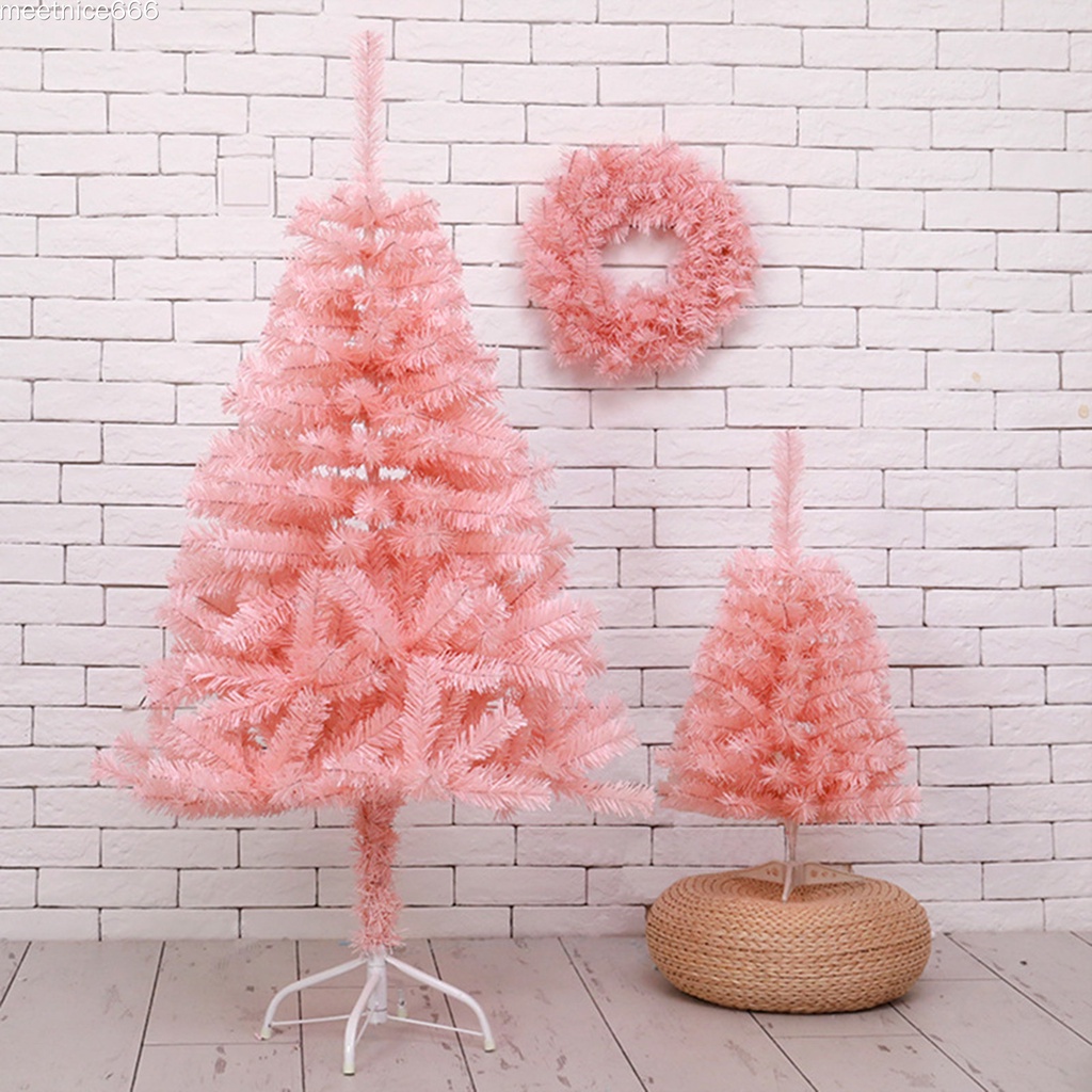 Cây thông noel trang trí màu trắng/ hồng /xanh lam kích thước 60cm có giá đỡ dễ dàng lắp ráp