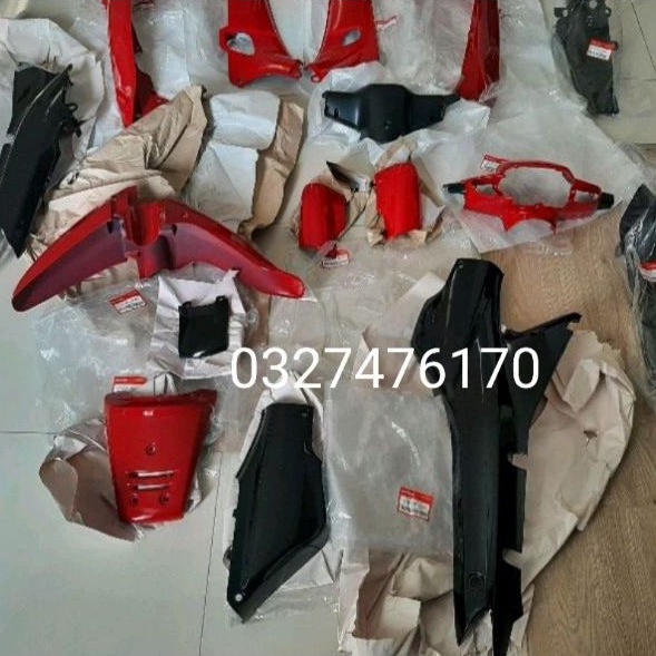 Bộ nhựa dàn dàn áo xe WAVE thái 110 đỏ đen zin honda