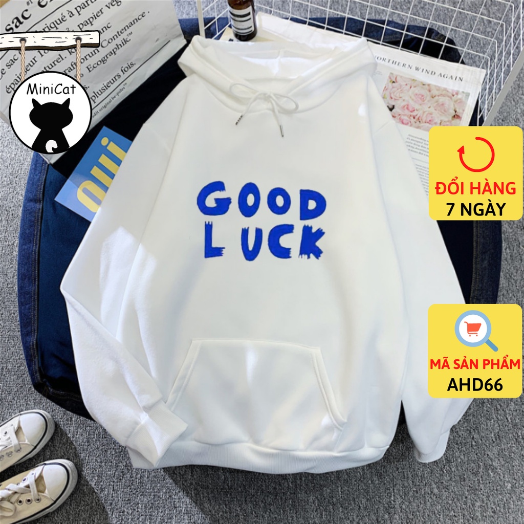 Áo nỉ MiniCat hoodie unisex nam nữ form rộng AHD262