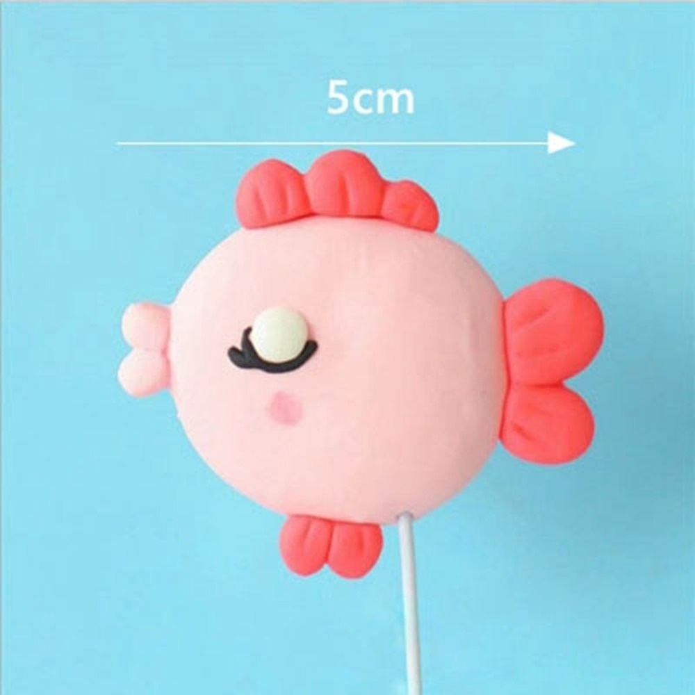 Đồ Trang Trí Bánh Kem Hình Động Vật Biển Cá Heo/ Bạch Tuộc/ Cá Heo/ Nàng Tiên Cá Cho Trẻ Em