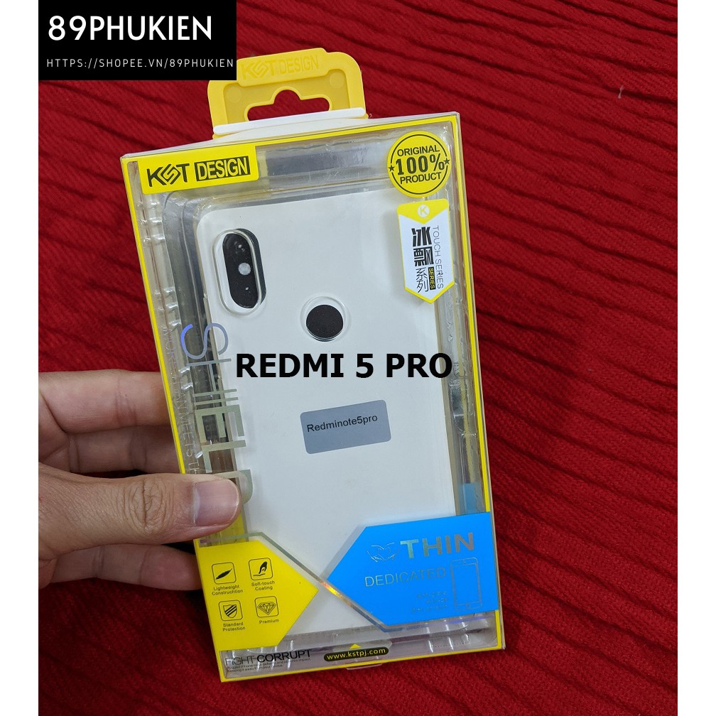 Ốp silicon KTS trong suốt Redmi Note 5 Pro