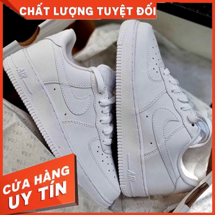 Giày 𝗔𝗙𝟭 𝗡𝗜𝗞𝗘_Trắng Nam Nữ, Giày 𝗡𝗜𝗞𝗘_Air Force 1 All White Full Box Bill - Hàng nhập khẩu