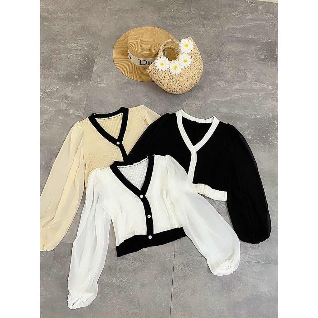 Áo Len Tay Voan Bồng_Xưởng May Quang Anh