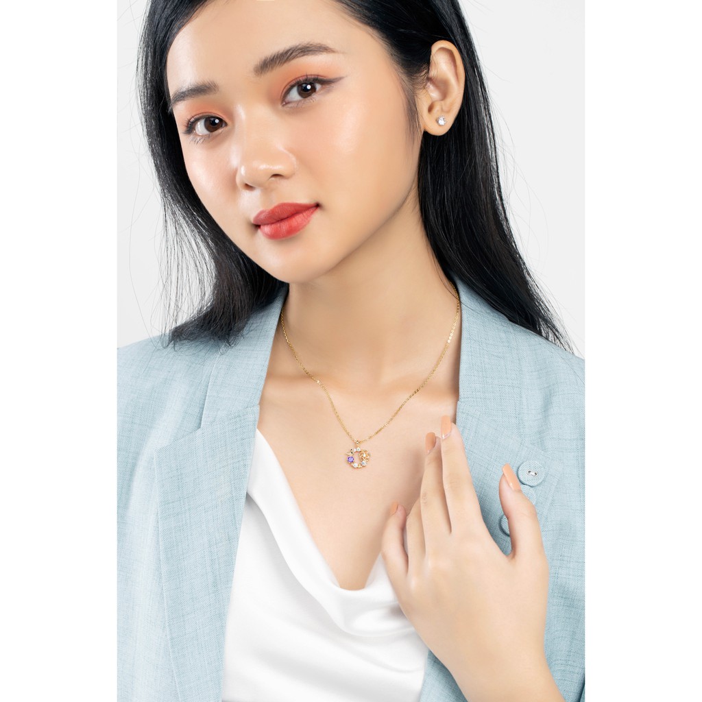 Mặt Dây Chuyền Vàng 14k Forget Me Not MDMAMD524 Huy Thanh Jewelry