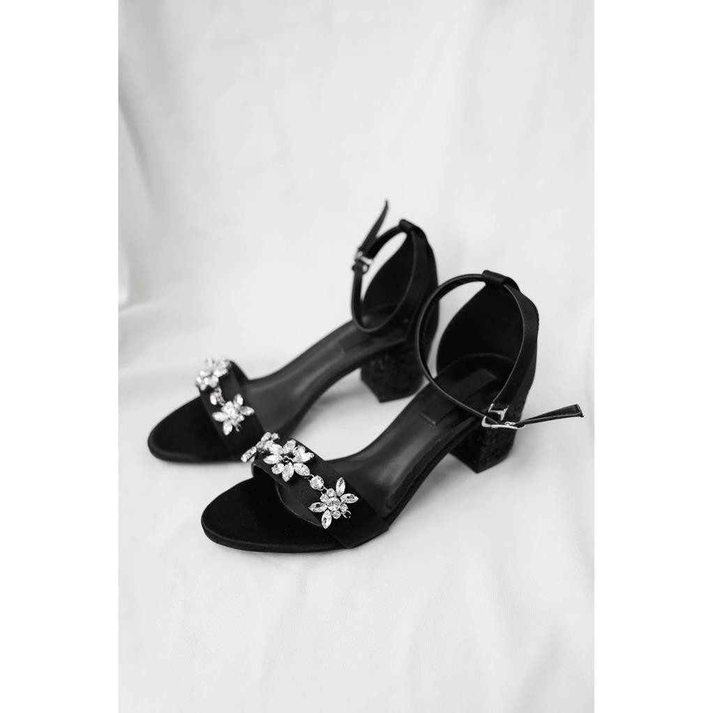 Giày cao gót Flower Midnight Heels 5cm [Sale]