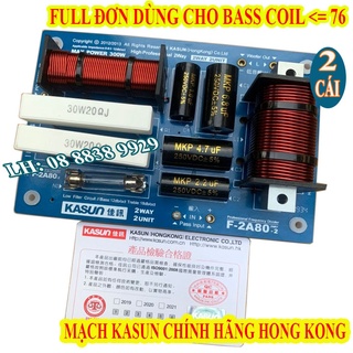 Cặp mạch phân tần 2 loa full đơn kasun chính hãng dùng cho 1 bass 1 treble - giá 2 mạch