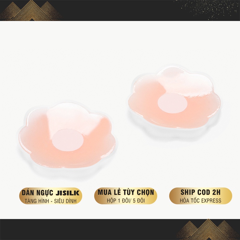 Dán ngực jisilk silicon hộp tàng hình siêu phẩm siêu mỏng dính (hộp 1 đôi, 5 đôi) P.DAN-02