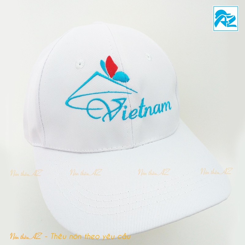 Nón kết lưu niệm du lịch Việt Nam màu trắng - Mũ lưỡi trai MT508