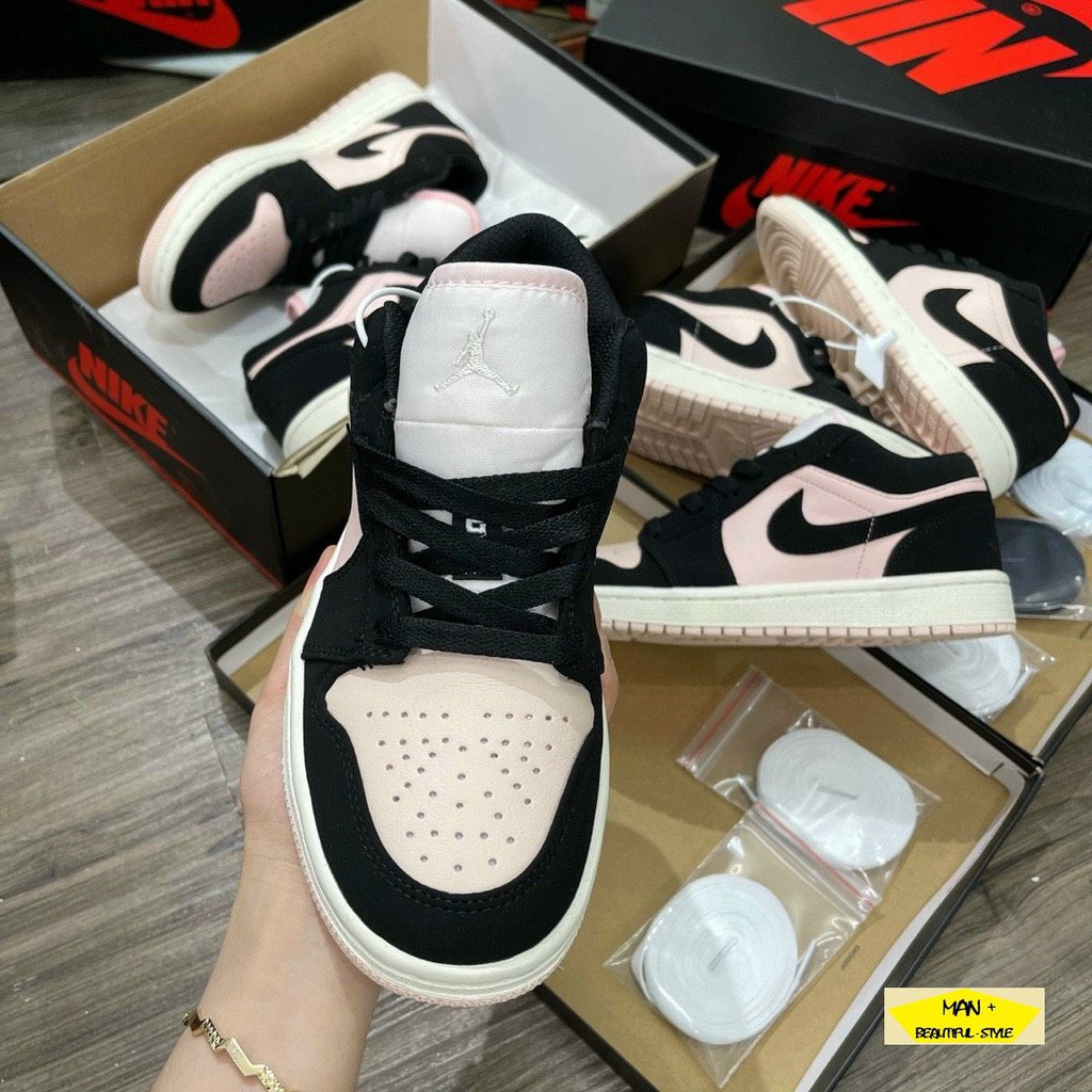 Giày thể thao Air Jordan 1 Low Black Guava Ice (W) siêu dễ thương dành cho nam nữ, cặp đôi (ẢNH THẬT + SALE)